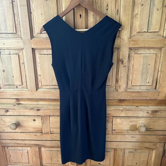 Women's All Saints US‎ 2 / UK 6 Black Silk Albe Dress Faux Wrap Drape - Picture 8 of 12